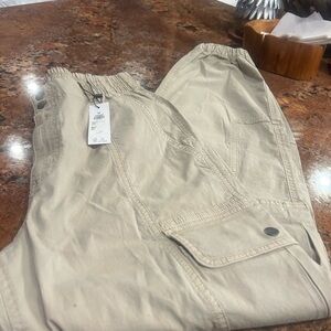 Garage Tan Ankle Cropped Pants NWOT